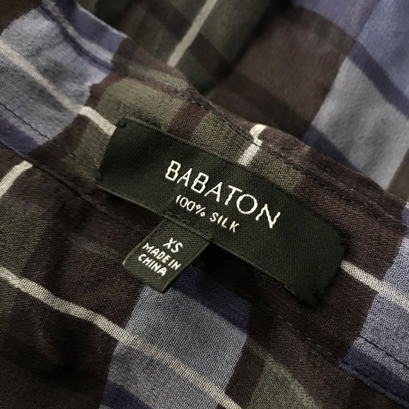 babaton darien shirt plaid silk - Picture 5 of 9